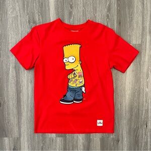 Red MAXIMA The Simpsons Tatted Up Bart Heavyweight Cotton Tee